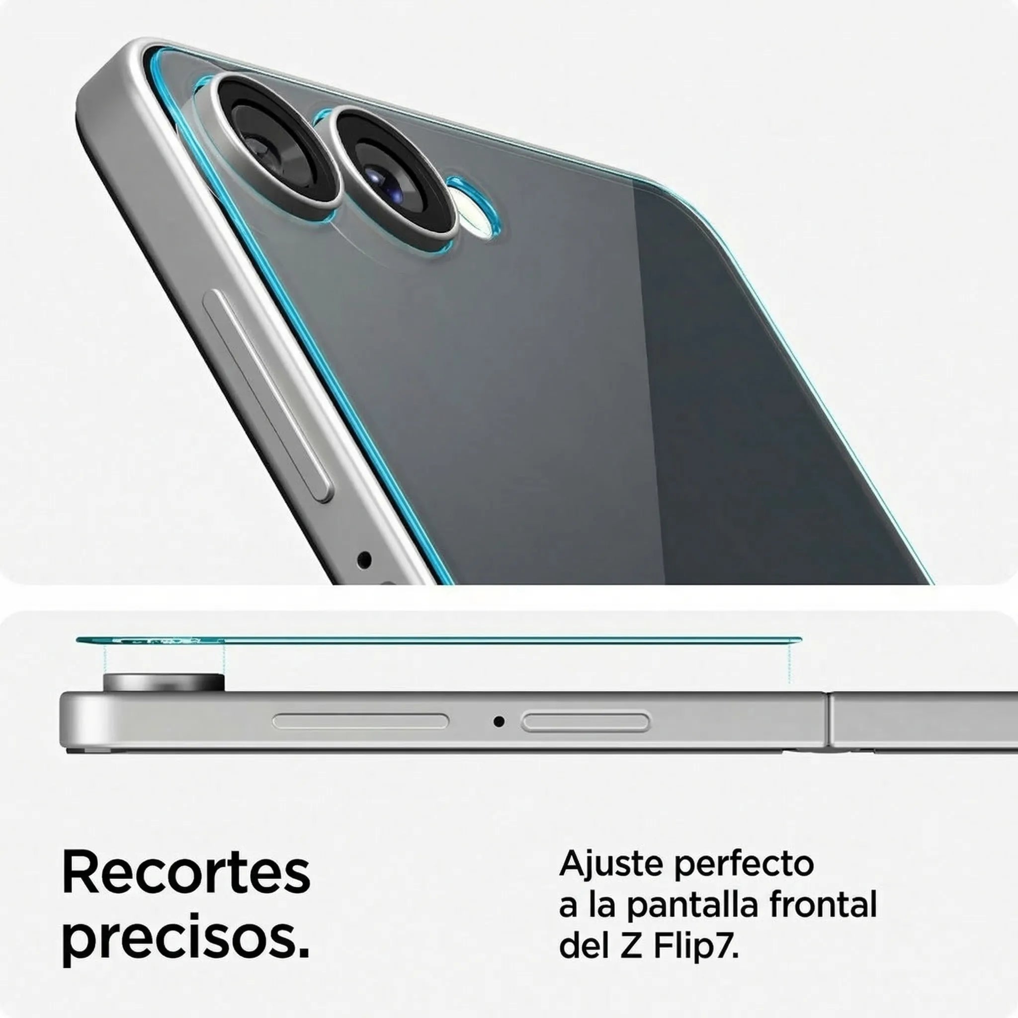 Protector de pantalla Spigen EZ FIT GLAS.tR Galaxy Z Flip 7 (2 UND)
