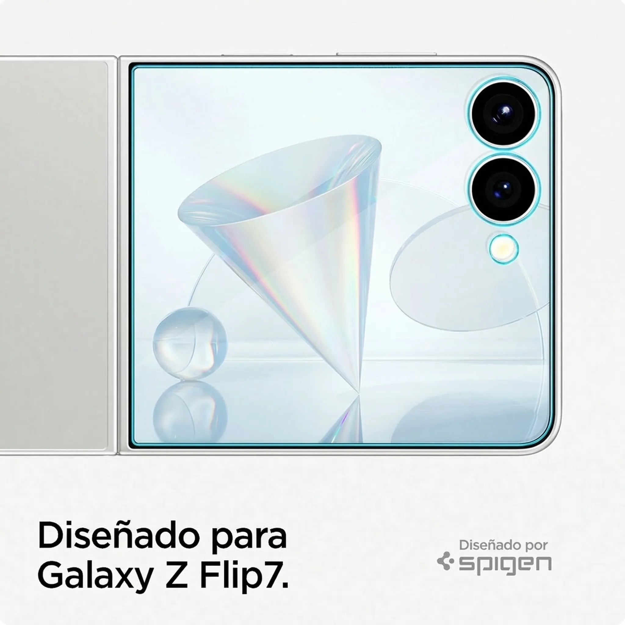 Protector de pantalla Spigen EZ FIT GLAS.tR Galaxy Z Flip 7 (2 UND)