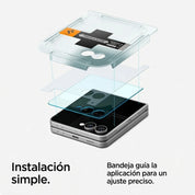 Protector de pantalla Spigen EZ FIT GLAS.tR Galaxy Z Flip 7 (2 UND)