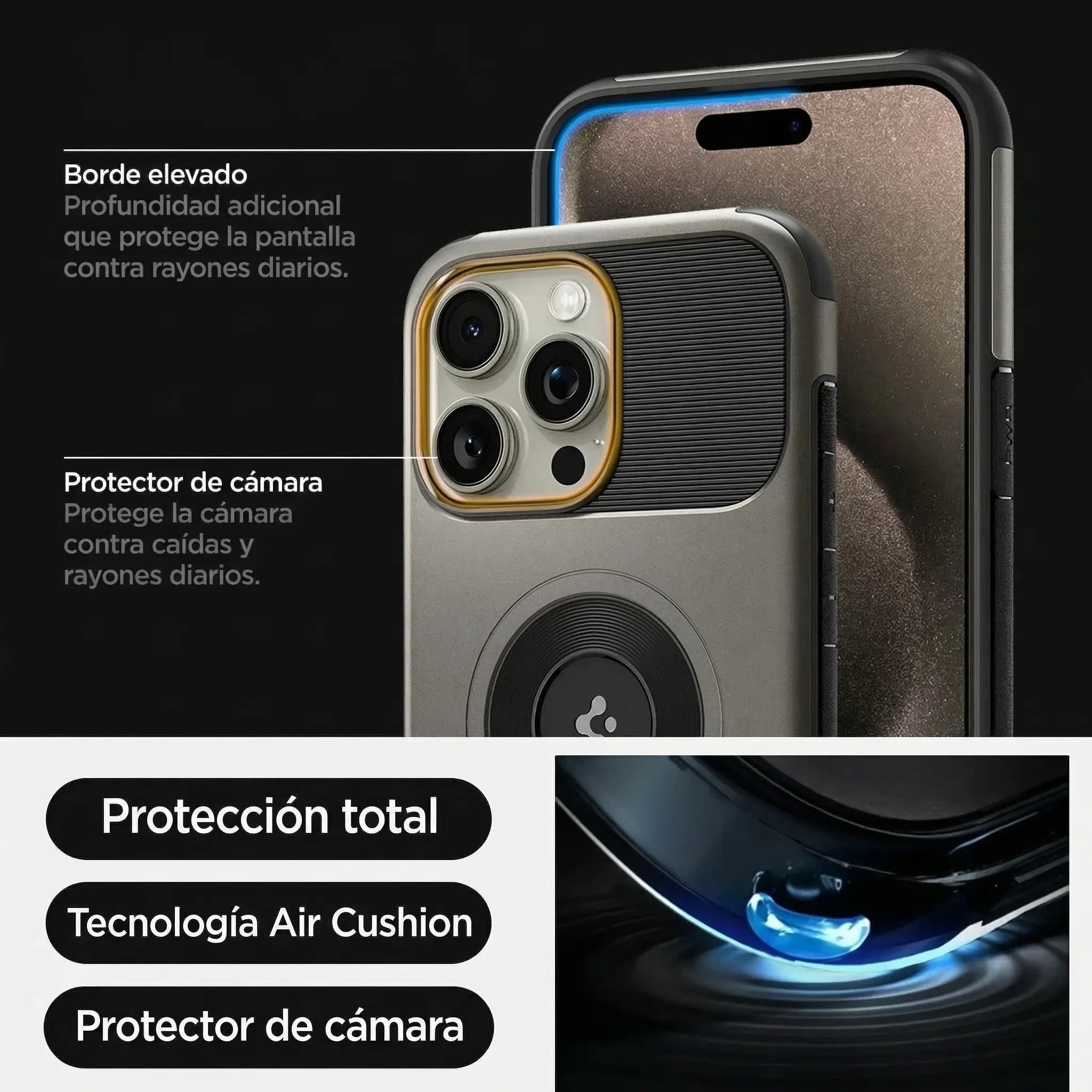 Case Spigen Slim Armor iPhone 15 Pro (MagSafe) - Gunmental
