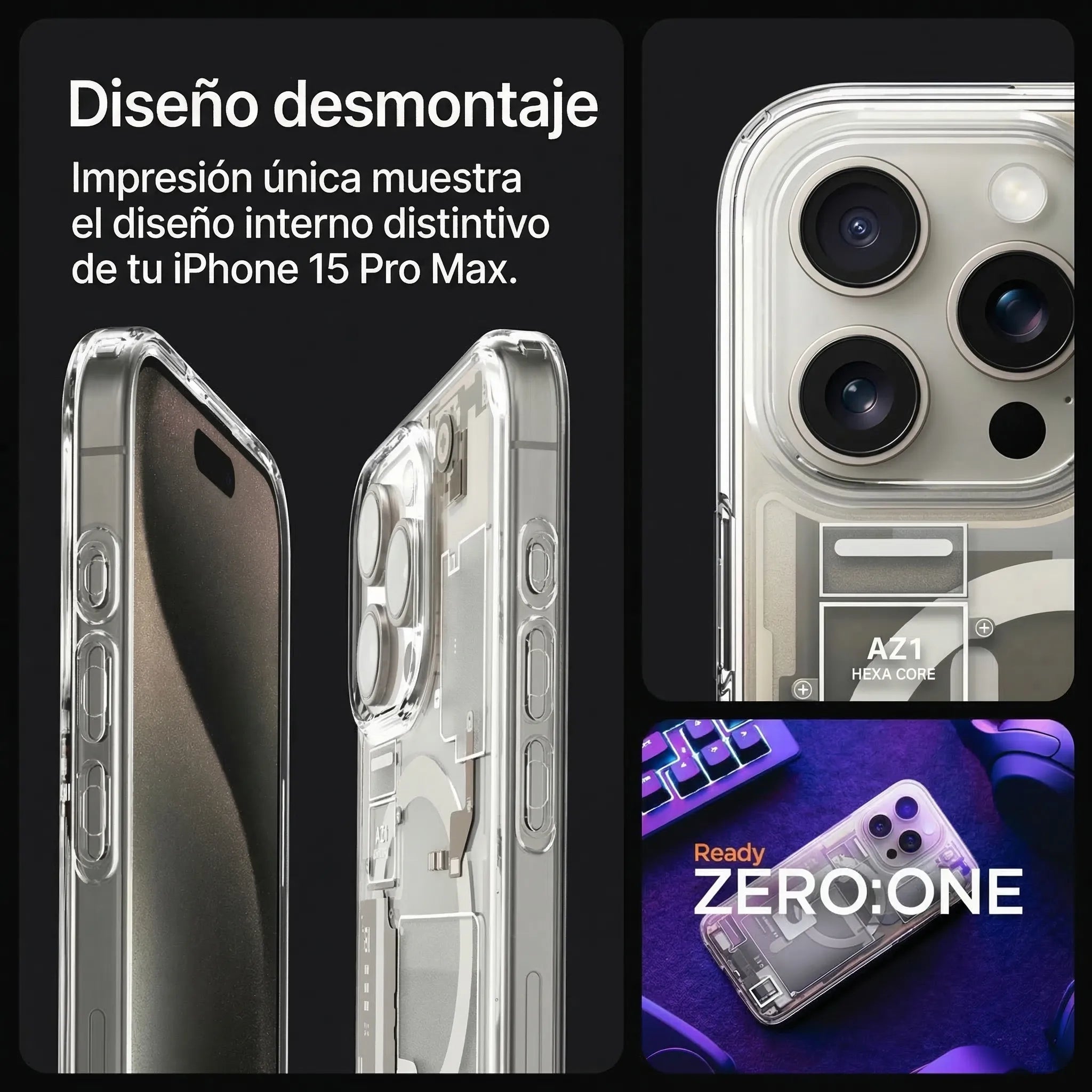 Case Spigen Ultra Hybrid Zero One Titanium iPhone 15 Pro Max (MagSafe)