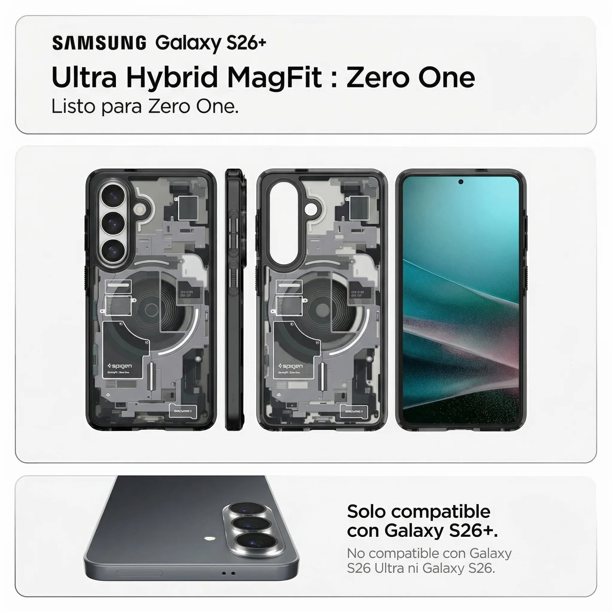 Case Spigen Ultra Hybrid Zero One Mag Fit Galaxy S26 Plus (MagSafe) Qi2 - Black