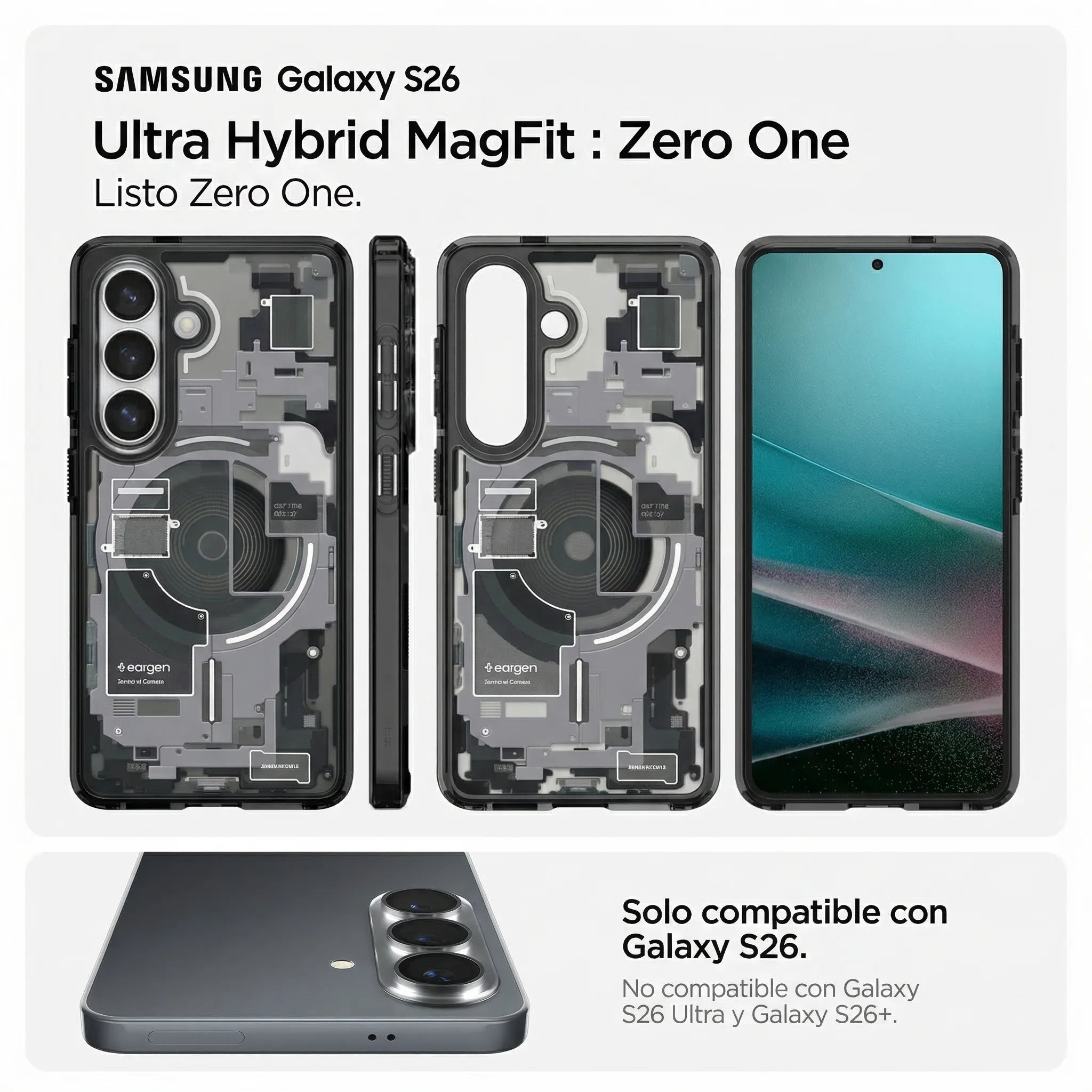 Case Spigen Ultra Hybrid Zero One Mag Fit Galaxy S26 (MagSafe) Qi2 - Black
