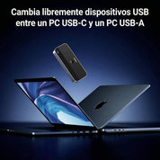 Conmutador Usb-C Ugreen Cm687 (25098) 2 Computadoras Comparten 4 Puertos, Para Pc Laptop Teclado Raton Webcam Usb-Microfono