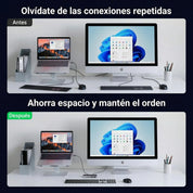 Conmutador Usb-C Ugreen Cm687 (25098) 2 Computadoras Comparten 4 Puertos, Para Pc Laptop Teclado Raton Webcam Usb-Microfono