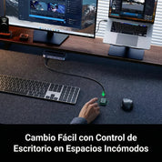 Conmutador Usb-C Ugreen Cm687 (25098) 2 Computadoras Comparten 4 Puertos, Para Pc Laptop Teclado Raton Webcam Usb-Microfono