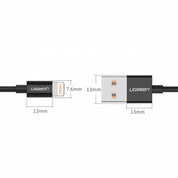 Ugreen US155 80822 USB-A / Lightning MFi 2.4A cable 1M 12W - black
