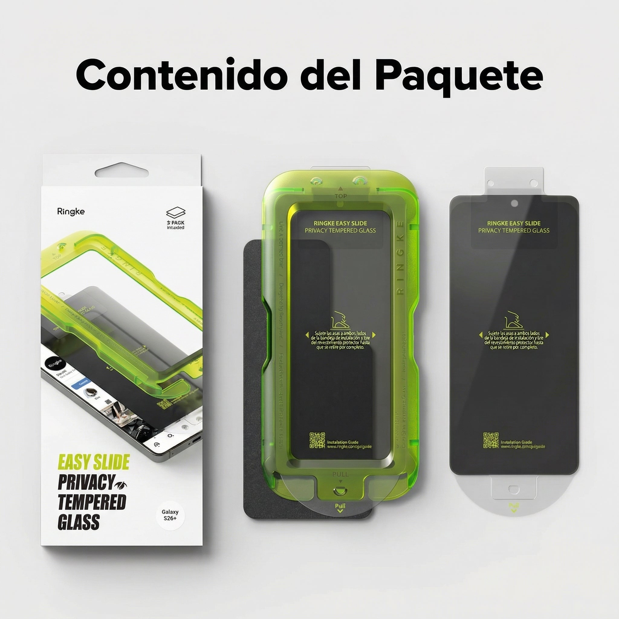 Protector de Pantalla Vidrio Ringke Anti-espía Galaxy S26 Plus (Instalador) 2 UND