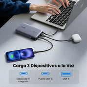 UGREEN Nexode Power Bank, 20000mAh 145W Cargador portátil para portátil con cable USB-C integrado