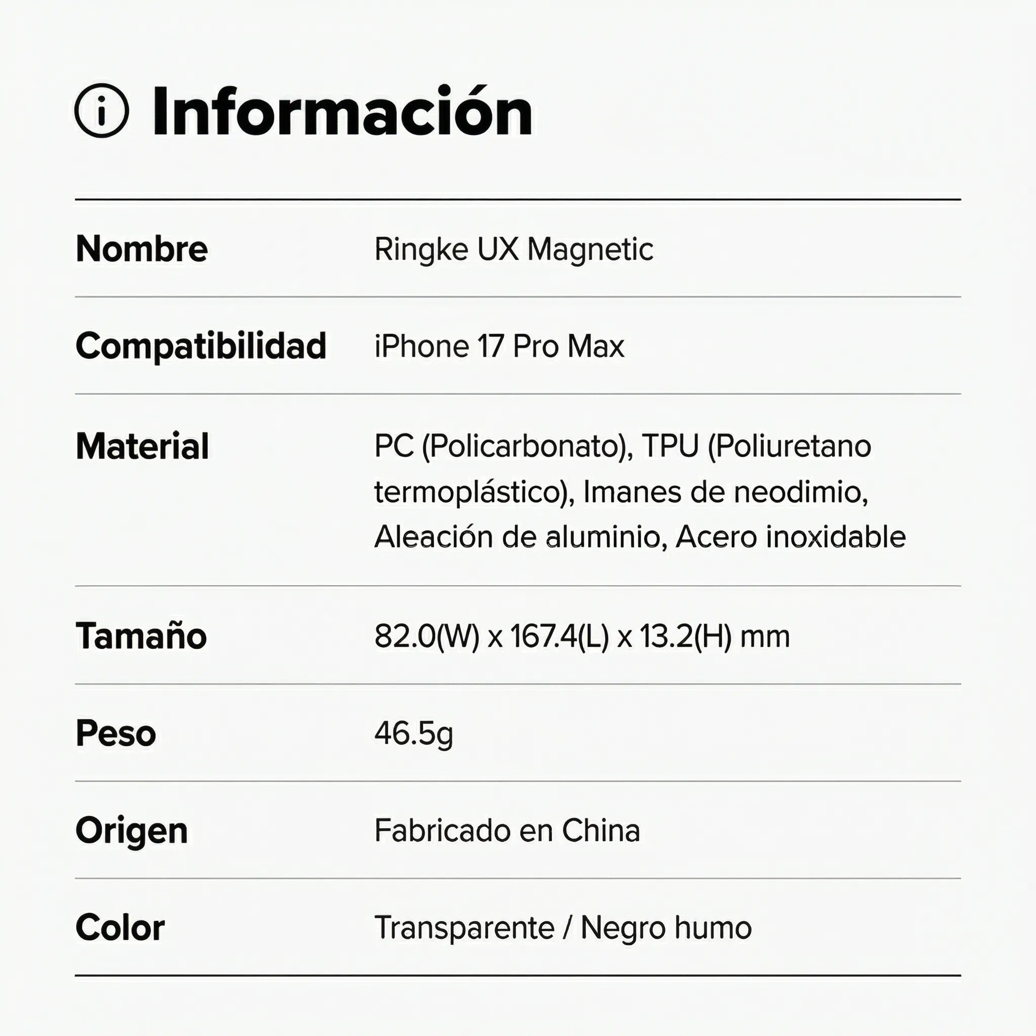 Ringke UX Magnetic iPhone 17 Pro Max - Clear