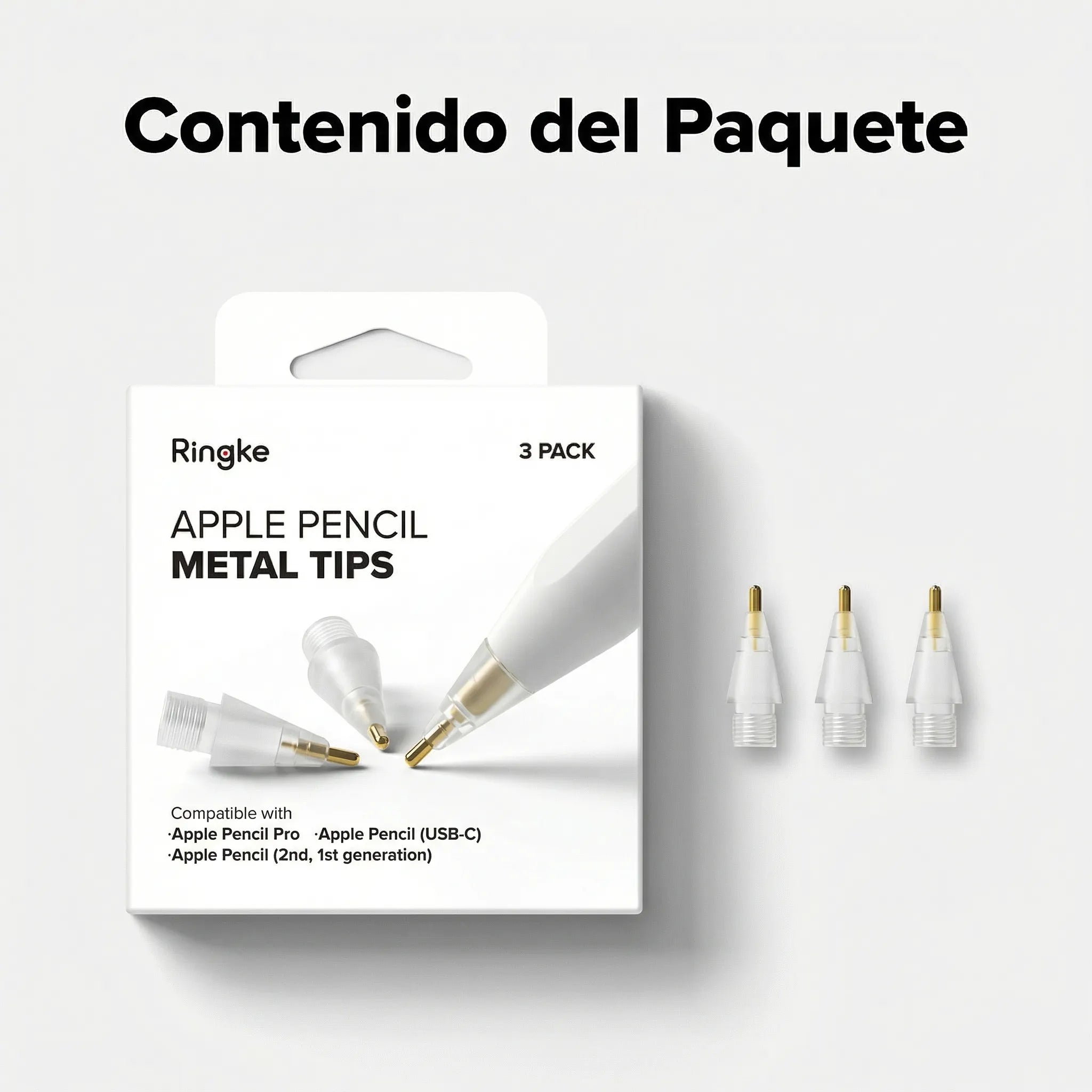 Repuesto de Puntas Ringke Metal Tip Apple Pencil (3 UND)