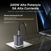 UGREEN Cable USB-C Gen4 240W 80Gbps USB4 16K/8K 60Hz 1M