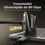 UGREEN Cable USB-C Gen4 240W 80Gbps USB4 16K/8K 60Hz 1M