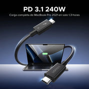 UGREEN Cable USB-C Thunderbolt 5 1M 240W - Para Carga y Video 16K