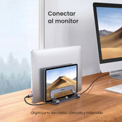 UGREEN Soporte Vertical Doble Para Laptop / Tablet De Escritorio