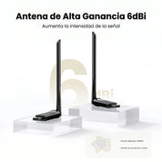 UGREEN adaptador USB Wi-Fi AC650 dual band de alta ganancia