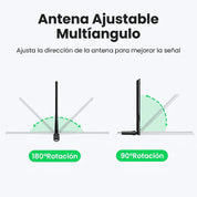 UGREEN adaptador USB Wi-Fi AC650 dual band de alta ganancia