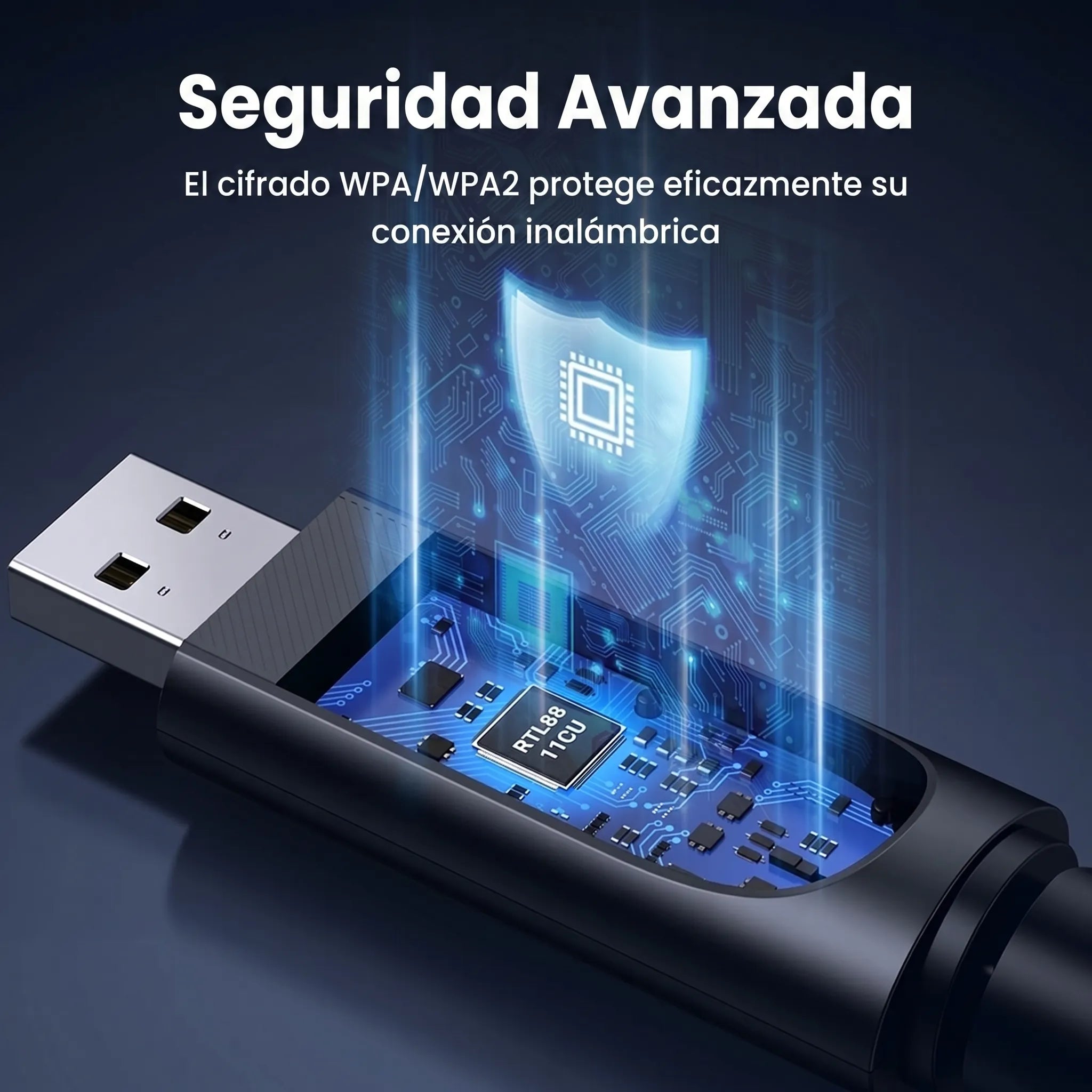 UGREEN adaptador USB Wi-Fi AC650 dual band de alta ganancia