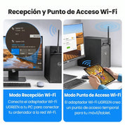 UGREEN adaptador USB Wi-Fi AC650 dual band de alta ganancia
