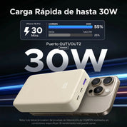 UGREEN power bank 20000mAh 30W Carga Rápida PD
