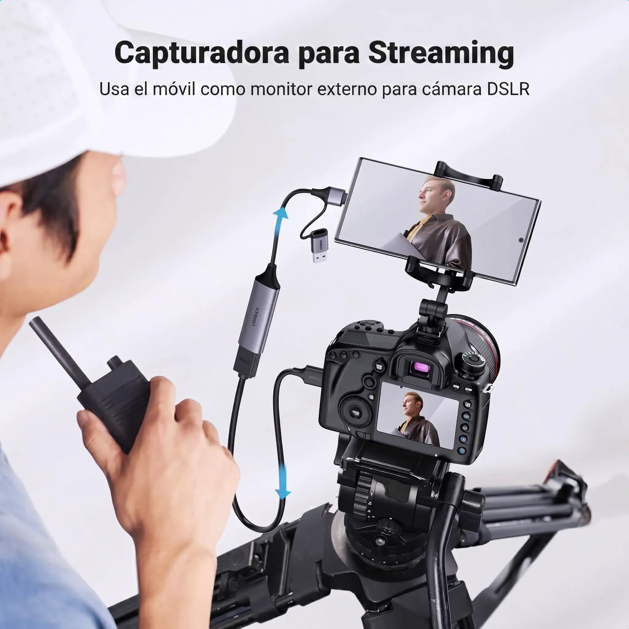 UGREEN capturadora HDMI a USB-A y USB-C 1080p 60Hz para streaming