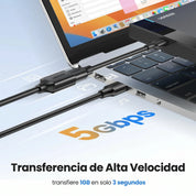UGREEN cable extensor USB-A 3.0 1M 5Gbps para periféricos y discos