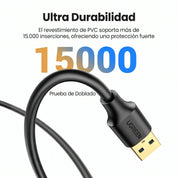 UGREEN cable extensor USB-A 3.0 1M 5Gbps para periféricos y discos