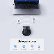 UGREEN mouse ergonómico inalámbrico con Bluetooth y 2.4G