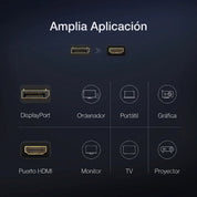 UGREEN adaptador DisplayPort a HDMI hembra 1080p para monitor y TV