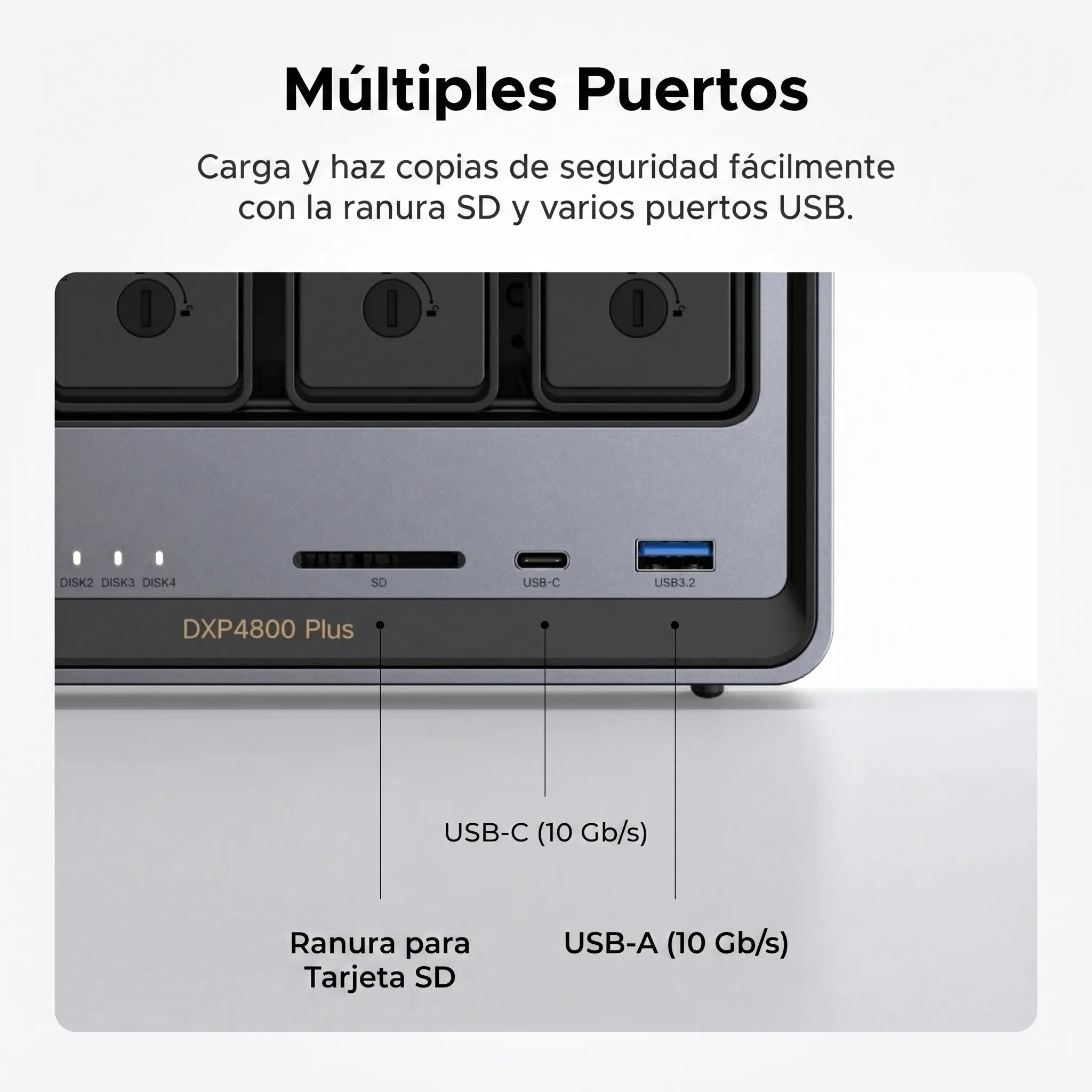UGREEN NASync DXP4800 Plus - NAS 4 bahías 10GbE para creadores
