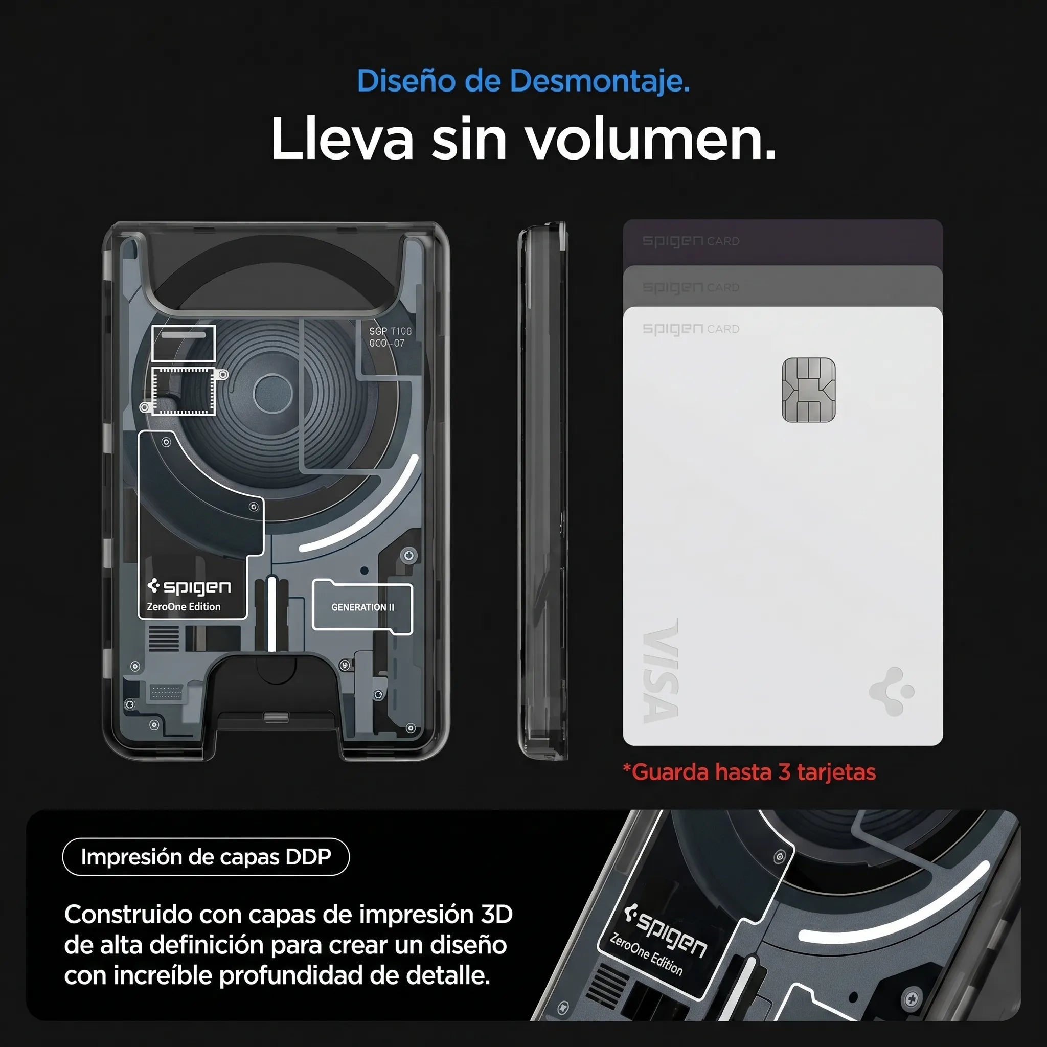 Tarjetero Spigen Ultra Hybrid Zero One V2 Wallet (MagSafe)
