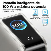 UGREEN Nexode Pro cargador GaN 100W con pantalla táctil y 5 puertos