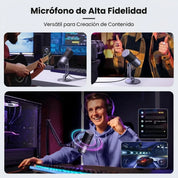 UGREEN micrófono USB para streaming y gaming con RGB CM769