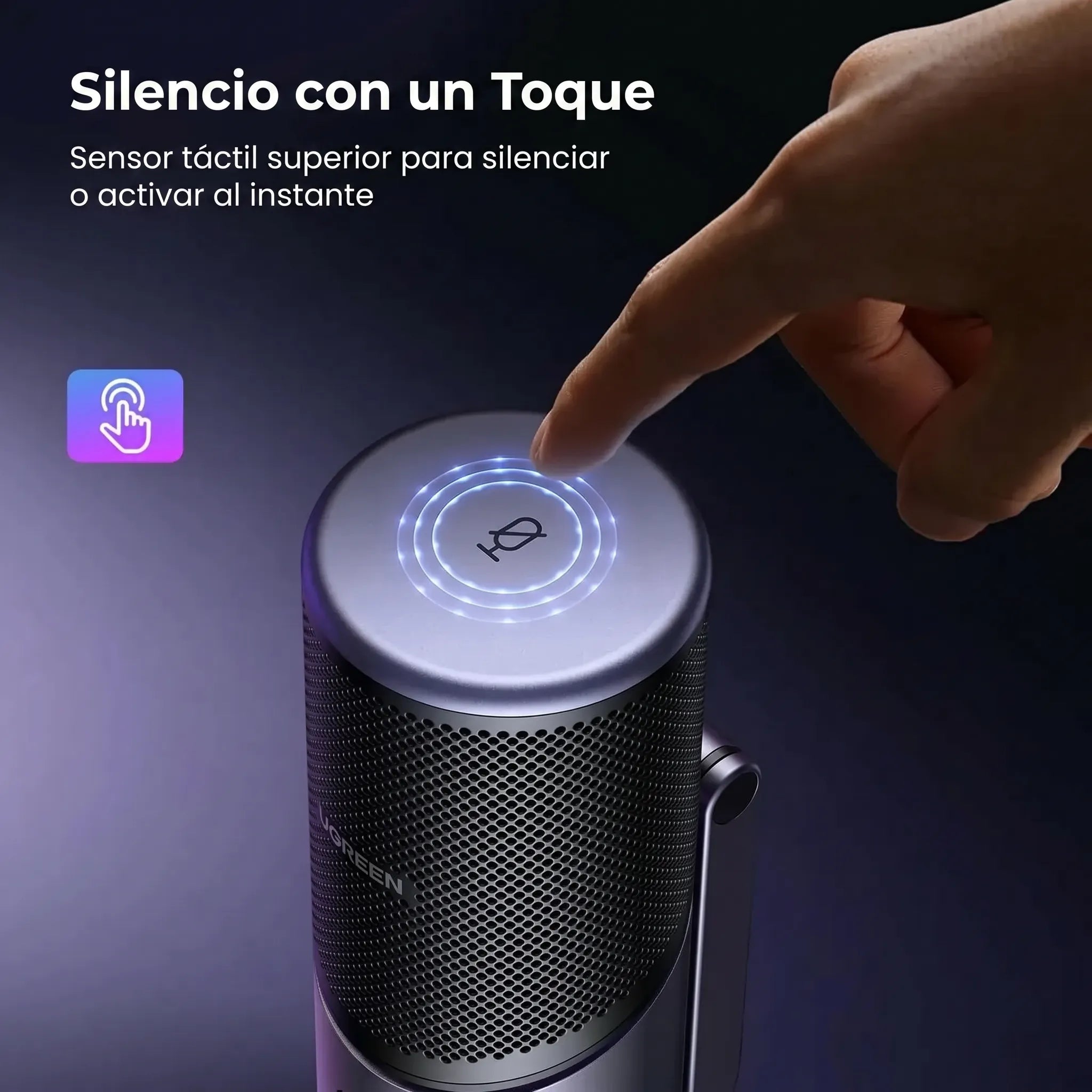UGREEN micrófono USB para streaming y gaming con RGB CM769