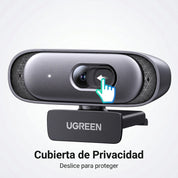 UGREEN webcam 2K 30FPS con micrófono para videollamadas y streaming