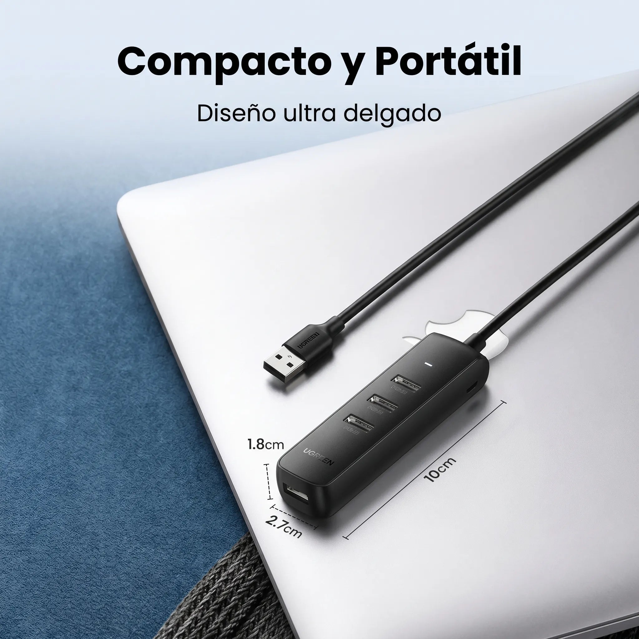 UGREEN hub USB 4 en 1 con 4 puertos USB-A 3.0 1M 5Gbps