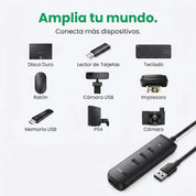 UGREEN hub USB 4 en 1 con 4 puertos USB-A 3.0 1M 5Gbps
