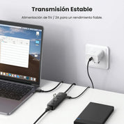 UGREEN hub USB 4 en 1 con 4 puertos USB-A 3.0 1M 5Gbps