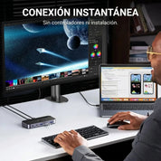 UGREEN switch USB-C 2 equipos con 4 puertos USB 3.0