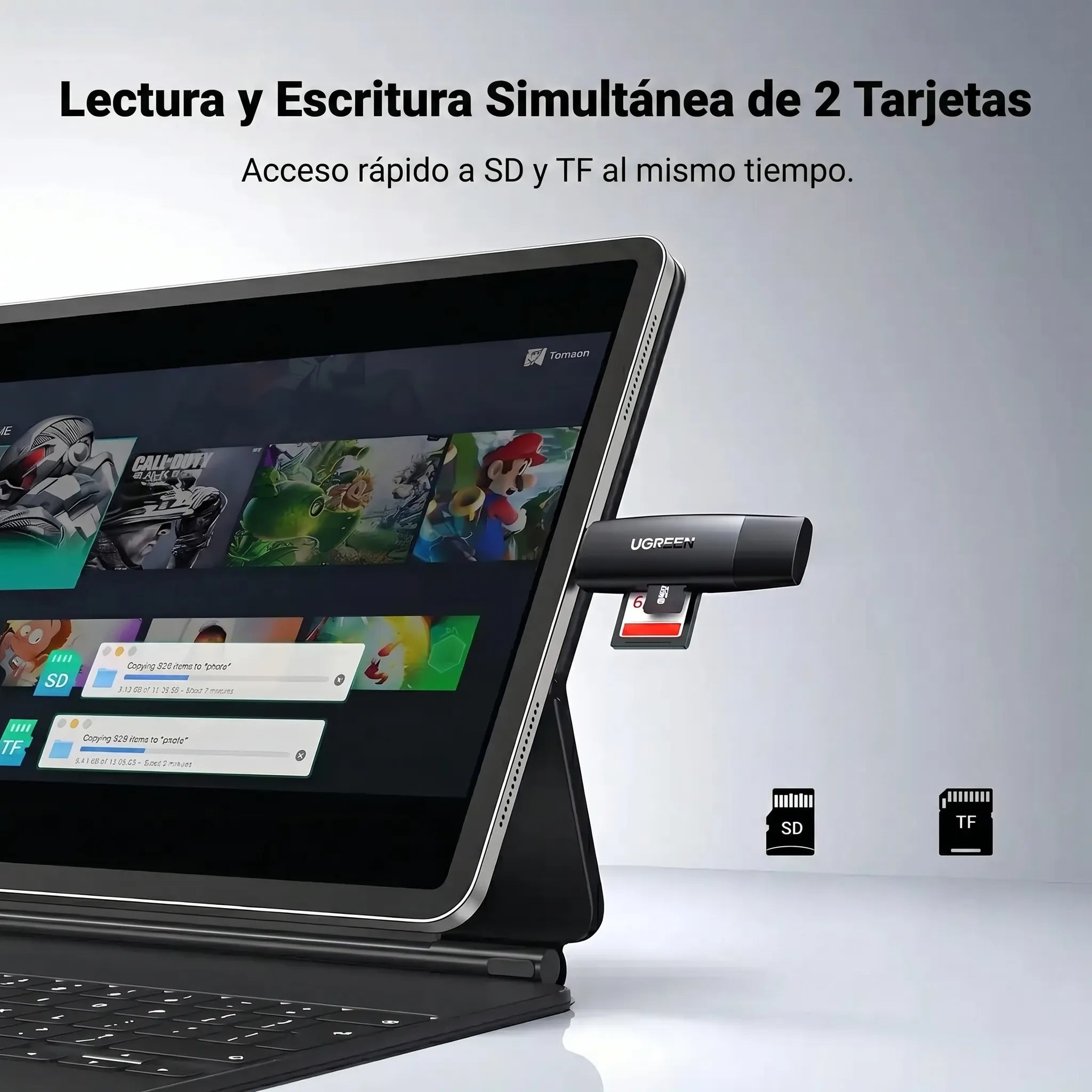 UGREEN lector de tarjetas SD y microSD USB-C y USB-A 3.0
