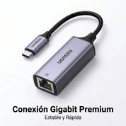 UGREEN adaptador USB-C a Ethernet gigabit RJ45 CM483 conexión estable