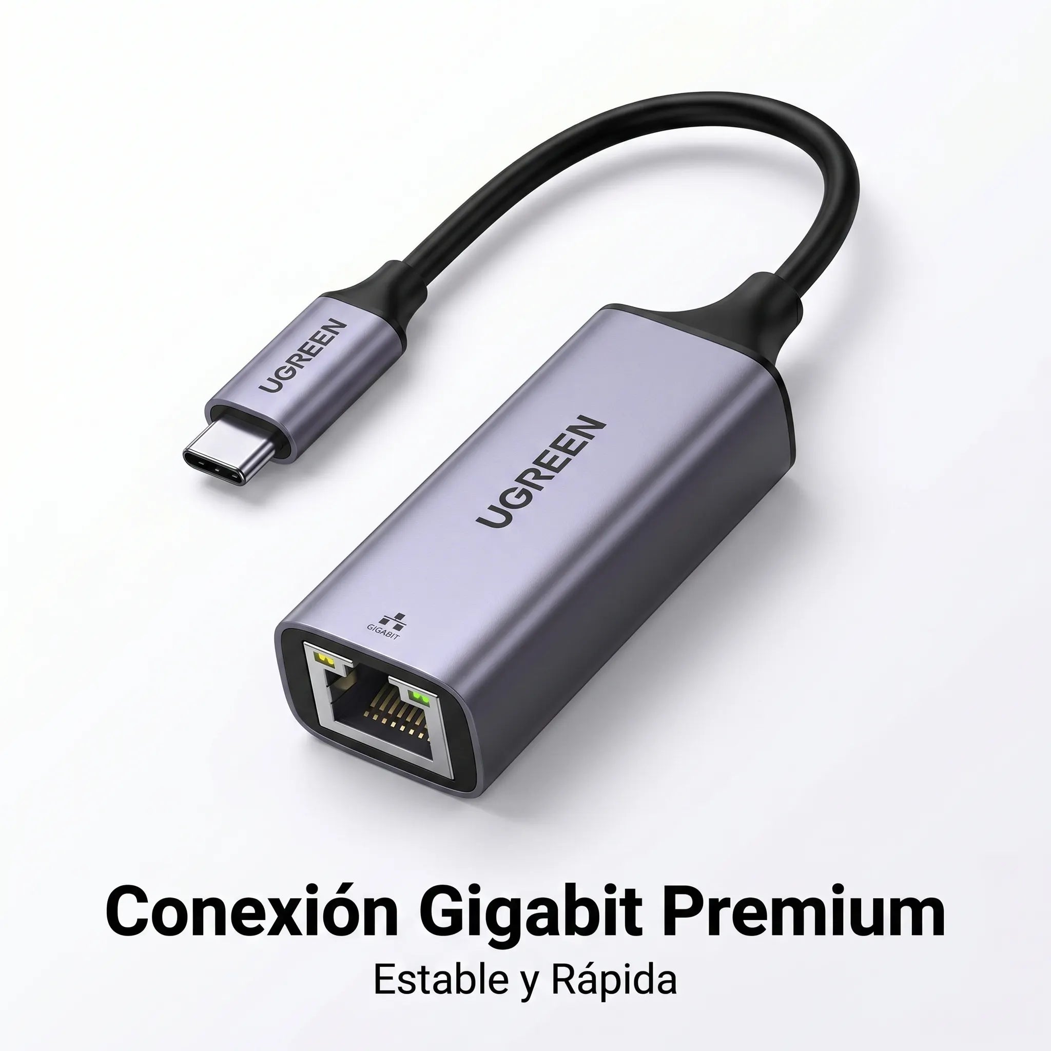 UGREEN adaptador USB-C a Ethernet gigabit RJ45 CM483 conexión estable
