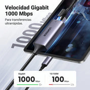 UGREEN adaptador USB-C a Ethernet gigabit RJ45 CM483 conexión estable