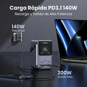 UGREEN power bank 48000mAh 300W PD para laptops y múltiples dispositivos