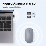 Mouse Inalambrico Ugreen Silent 2.4GHz 4000 dpi 90373 Gris