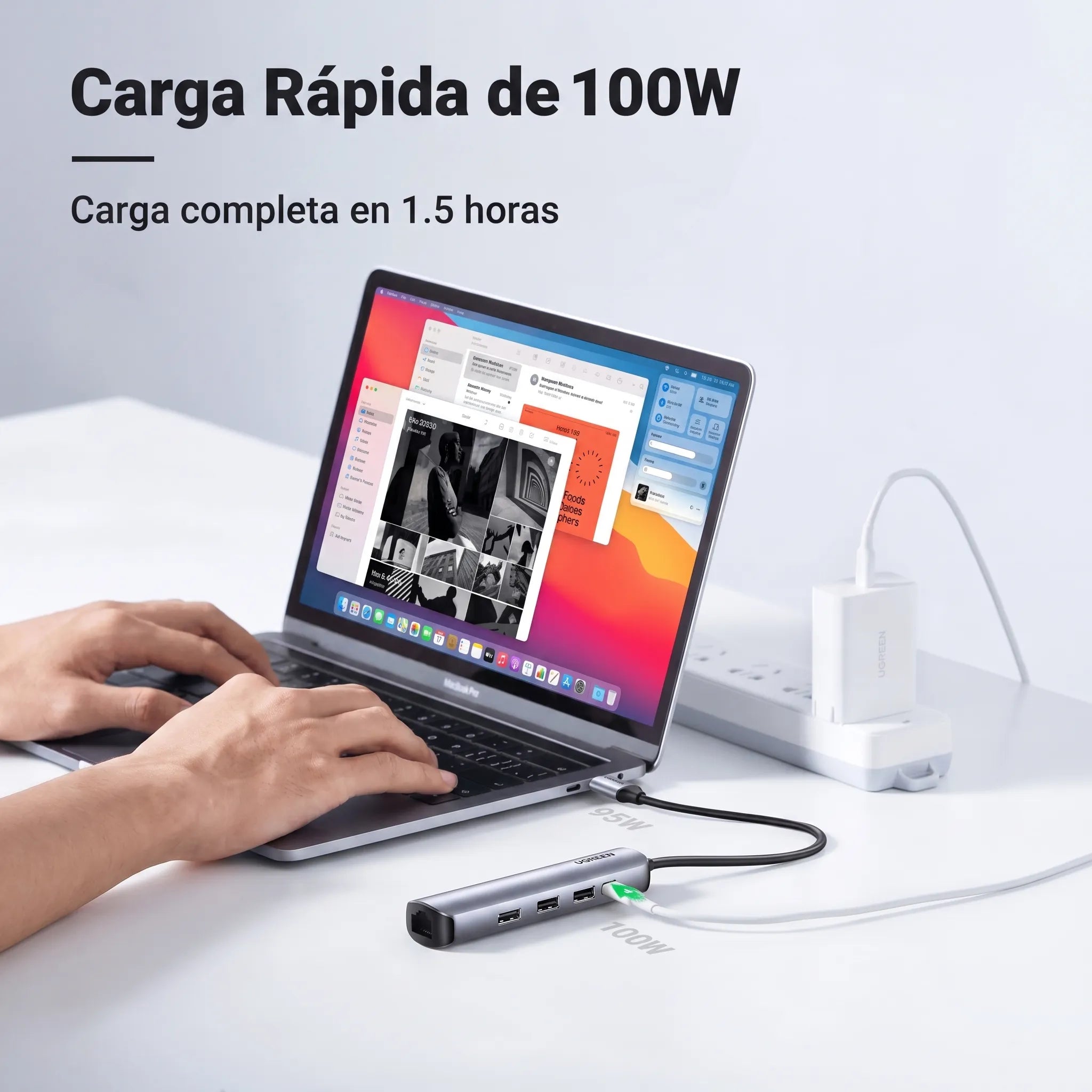 UGREEN 5-IN-1 USB-C Hub (4K@60Hz HDMI, RJ45 Ethernet)