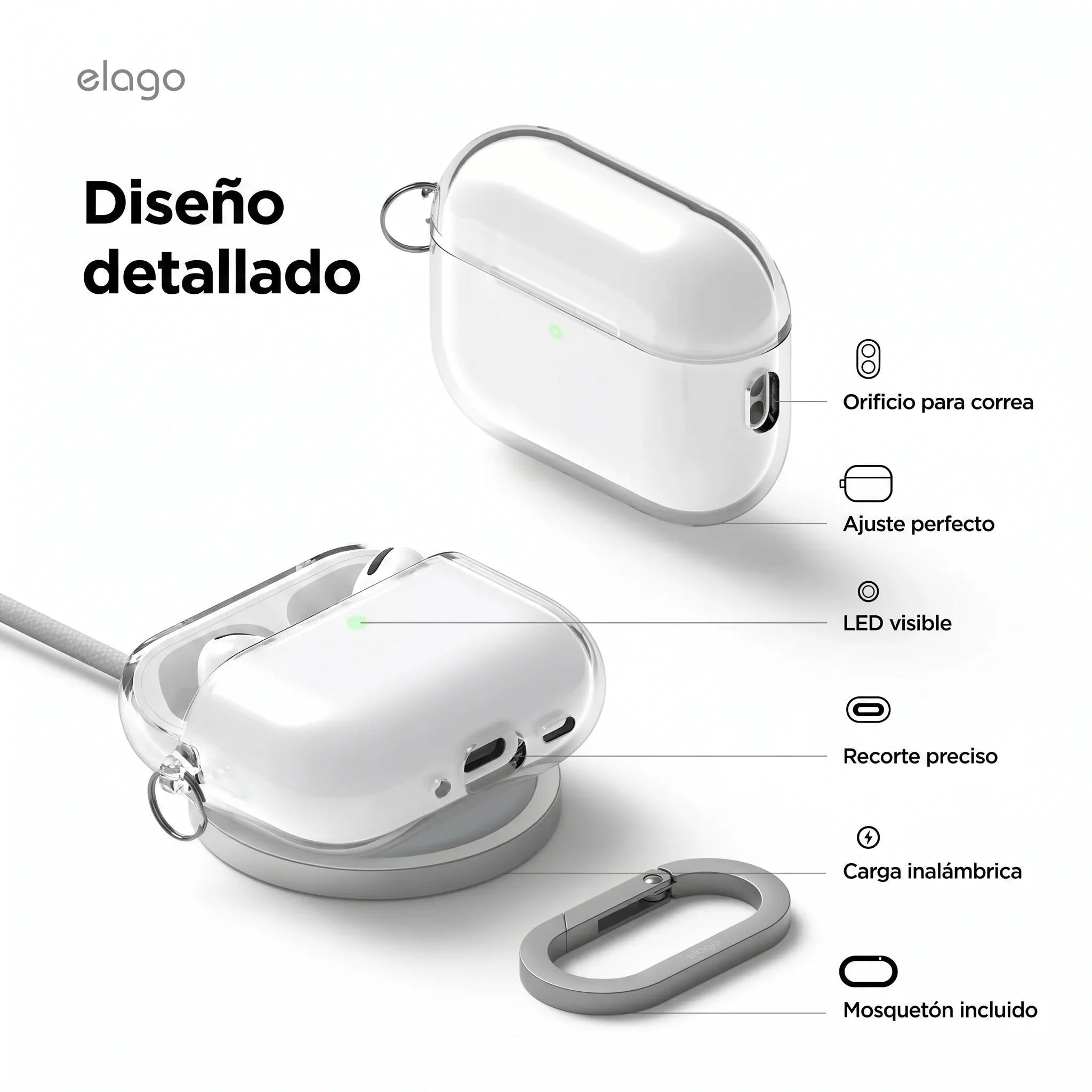 Elago Clear Hang Case Para AirPods Pro 3