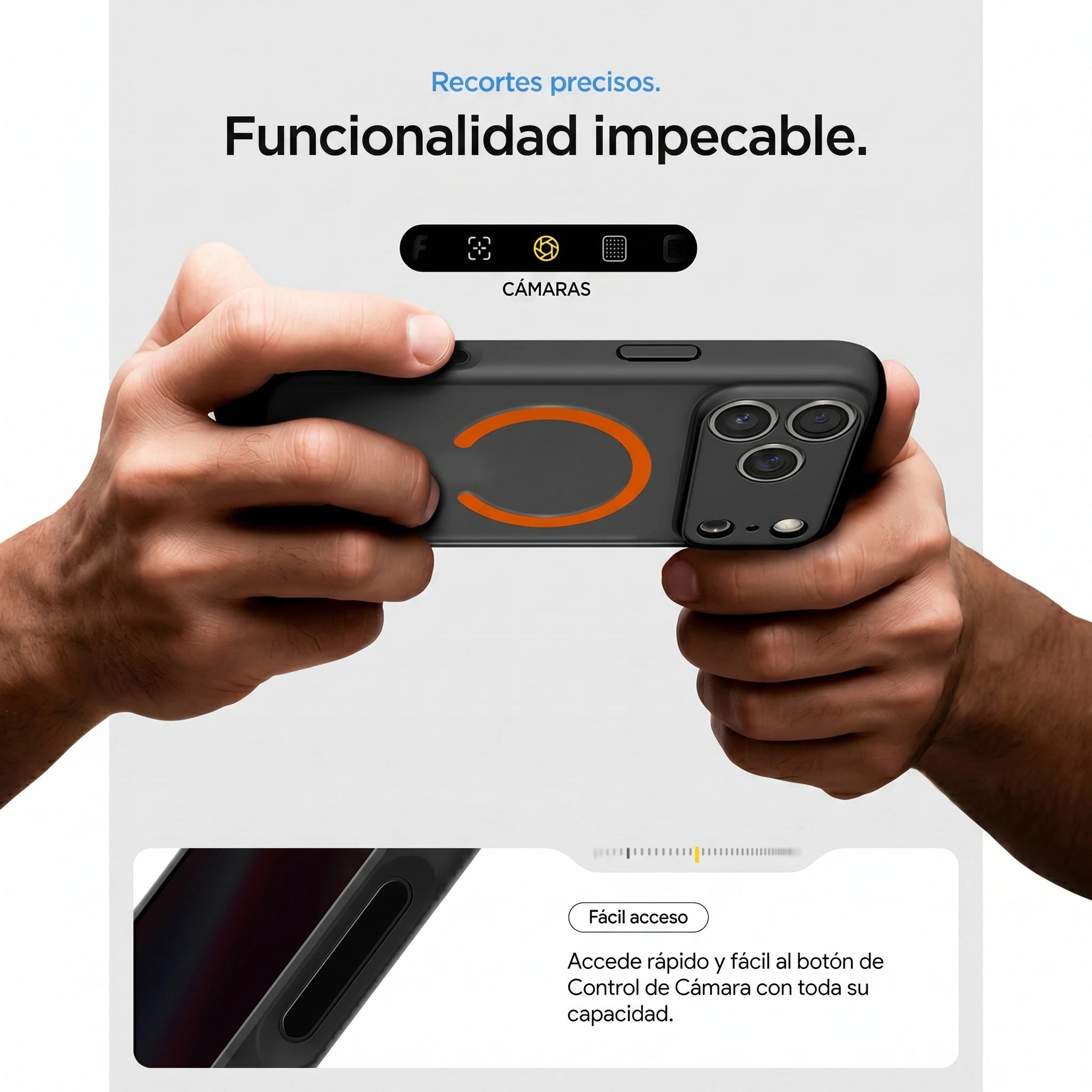 Case Spigen Ultra Hybrid iPhone 17 Pro Max (MagSafe) - Frost Black Orange