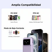 Power Bank Ugreen 10000Mah con Cable USB-C 30W Purple Pb511 35604B