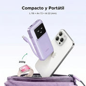 Power Bank Ugreen 10000Mah con Cable USB-C 30W Purple Pb511 35604B